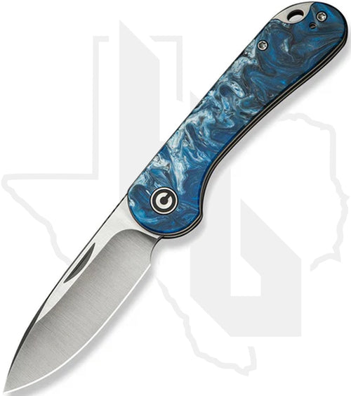 CIVIVI Elementum Slip Joint C18062AJ-4 - Blue Ocean Resin, Satin