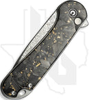 CIVIVI Button Lock Elementum II C18062P-10 - Shredded Carbon Fiber, Gold Shred, Damascus