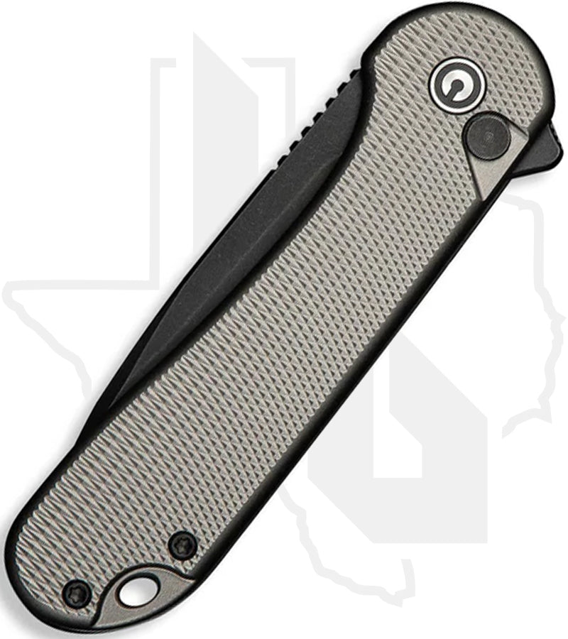 CIVIVI Button Lock Elementum II C18062PD-1 - Gray Diamond Pattern Aluminum