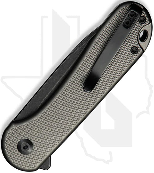 CIVIVI Button Lock Elementum II C18062PD-1 - Gray Diamond Pattern Aluminum