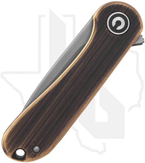 CIVIVI Mini Elementum C18062Q-1 - Black Hand Rubbed Brass, Stainless Steel, Hand Rubbed