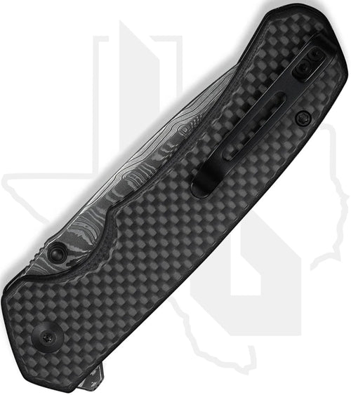 CIVIVI Button Lock Brazen C19059C-DS1 - Carbon Fiber, Damascus