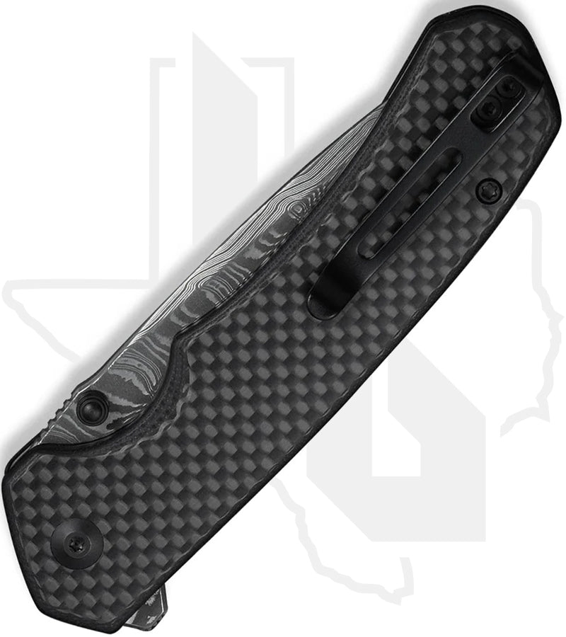 CIVIVI Button Lock Brazen C19059C-DS1 - Carbon Fiber, Damascus