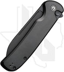 CIVIVI Chevalier II Button Lock C20022B-1 - Black Aluminum, Black Stonewashed