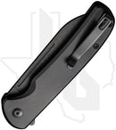 CIVIVI Chevalier II Button Lock C20022B-1 - Black Aluminum, Black Stonewashed
