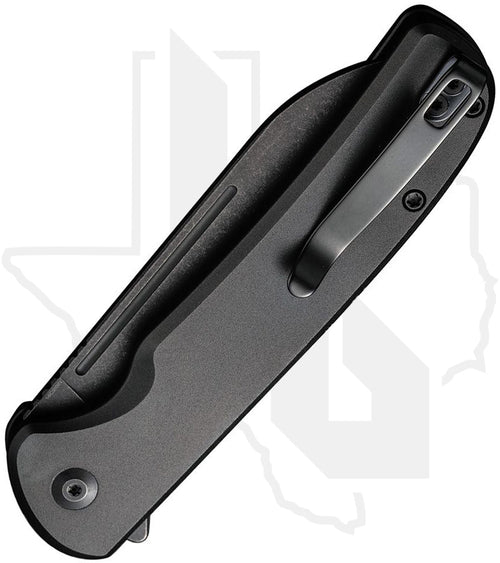 CIVIVI Chevalier II Button Lock C20022B-1 - Black Aluminum, Black Stonewashed