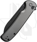 CIVIVI Chevalier II Button Lock C20022B-3 - Gray Aluminum, Black Stonewashed