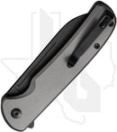 CIVIVI Chevalier II Button Lock C20022B-3 - Gray Aluminum, Black Stonewashed