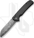 CIVIVI Chevalier II C20022B-DS1 - Black, Aluminum, Damascus