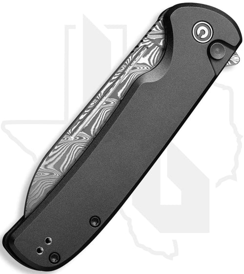 CIVIVI Chevalier II C20022B-DS1 - Black, Aluminum, Damascus