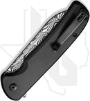CIVIVI Chevalier II C20022B-DS1 - Black, Aluminum, Damascus