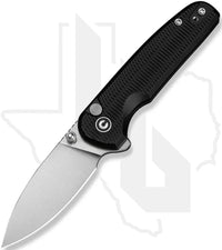 CIVIVI Mini Shakan C20052F-1 - Ripple Patterned Black Aluminium, Stonewashed