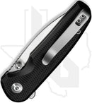 CIVIVI Mini Shakan C20052F-1 - Ripple Patterned Black Aluminium, Stonewashed