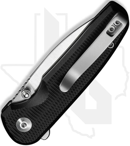 CIVIVI Mini Shakan C20052F-1 - Ripple Patterned Black Aluminium, Stonewashed