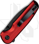 CIVIVI Mini Shakan C20052F-2 - Ripple Patterned Red Aluminium, Black Stonewashed