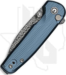 CIVIVI Mini Shakan C20052F-DS1 - Ripple Patterned Blue Aluminum, Damascus