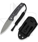 CIVIVI Altus Fixed Blade C20076B-2 - Gray & Black Layered G-10, Stonewashed