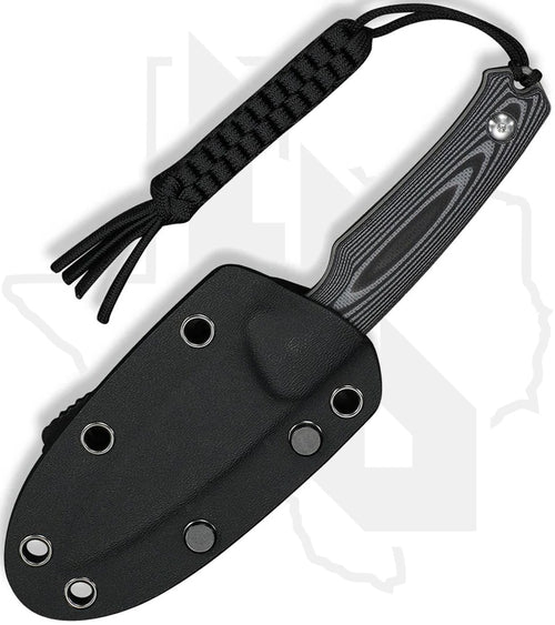 CIVIVI Altus Fixed Blade C20076B-2 - Gray & Black Layered G-10, Stonewashed