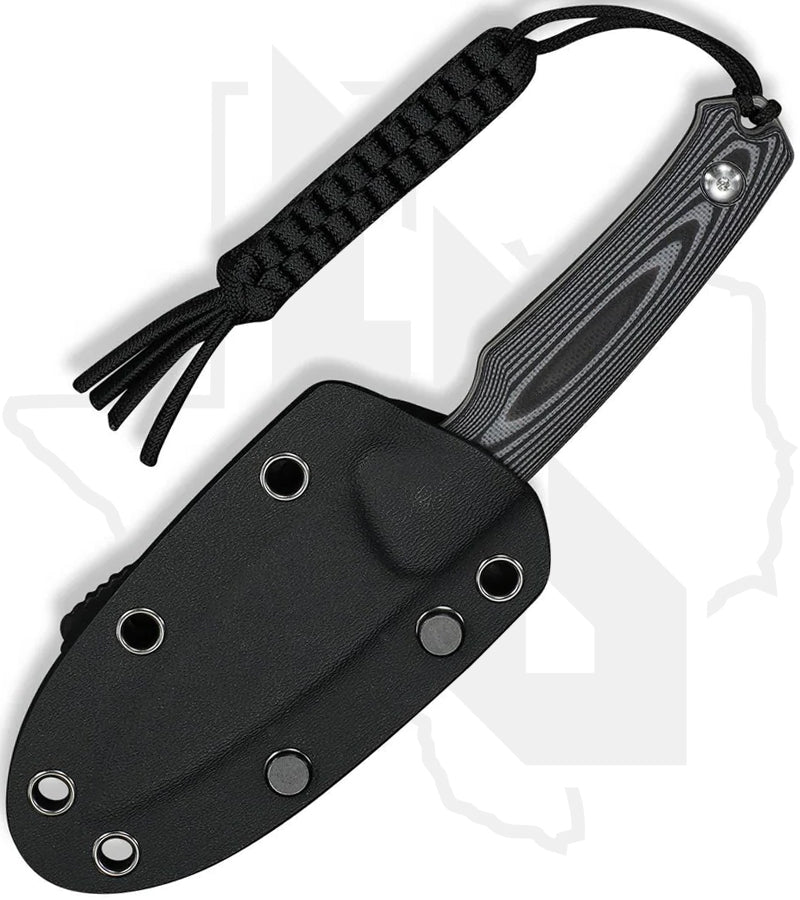 CIVIVI Altus Fixed Blade C20076B-2 - Gray & Black Layered G-10, Stonewashed