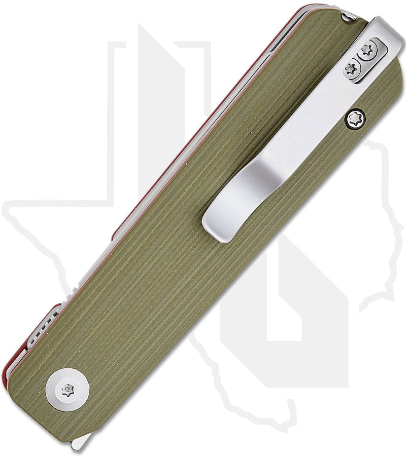 CIVIVI Sendy C21004A-1 - Green Canvas Micarta, Stonewashed