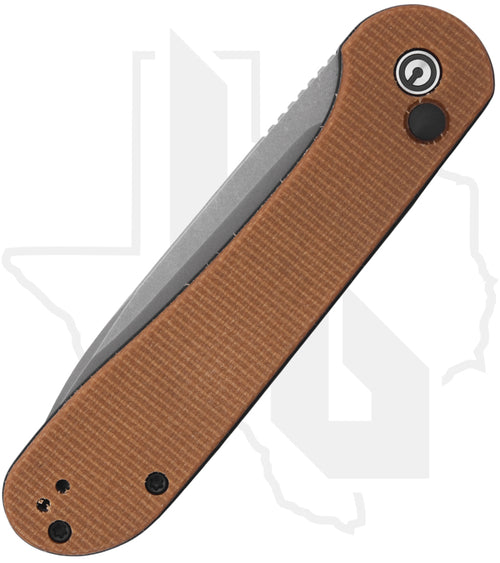 CIVIVI Button Lock Elementum C2103D - Brown, Micarta