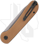CIVIVI Button Lock Elementum C2103D - Brown, Micarta