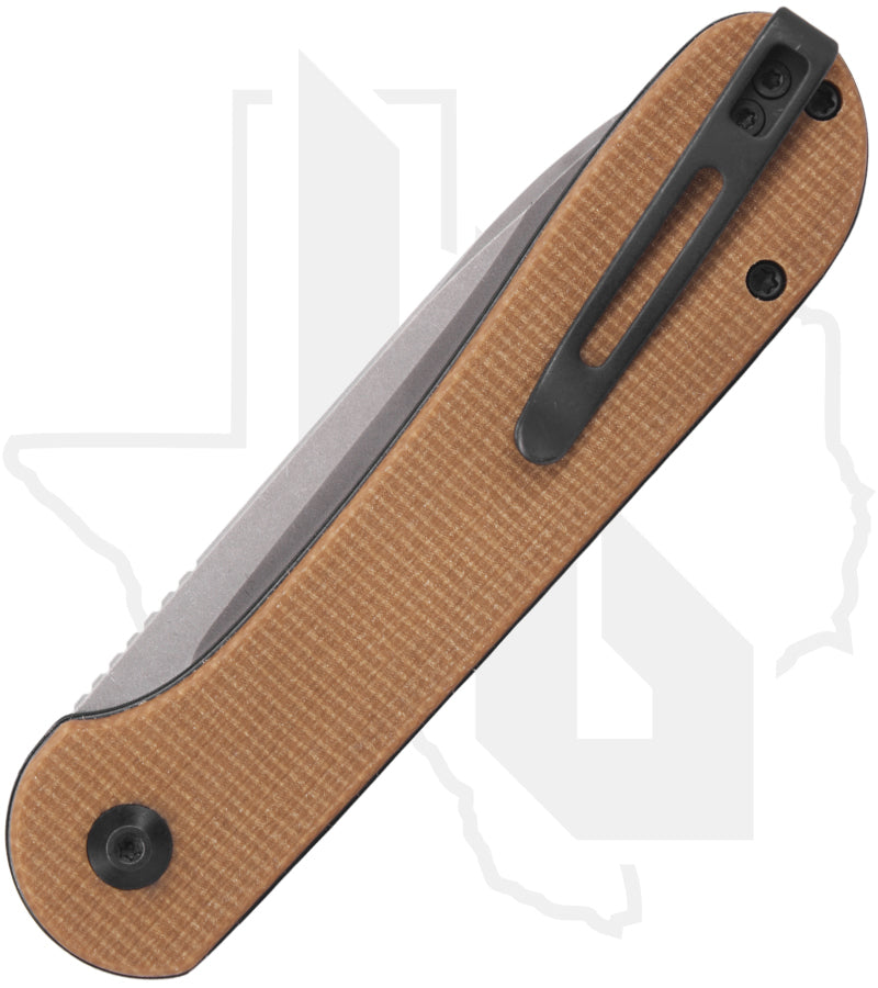 CIVIVI Button Lock Elementum C2103D - Brown, Micarta