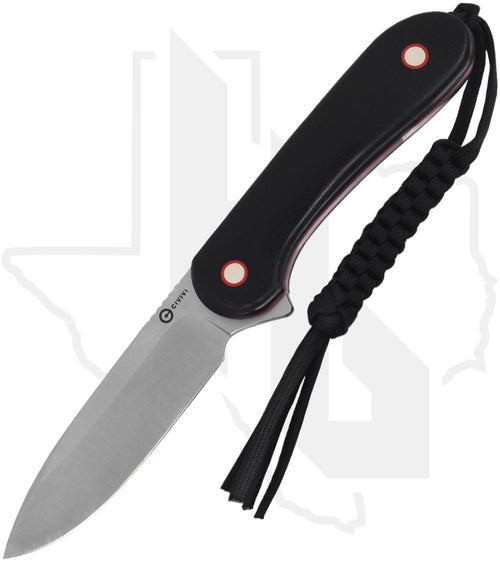 CIVIVI Fixed Blade Elementum C2104A - Black/Red G-10, Satin