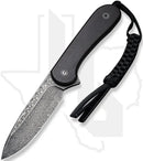 CIVIVI Fixed Blade Elementum C2105-DS1 - Ebony Wood, Damascus