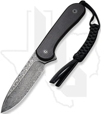 CIVIVI Fixed Blade Elementum C2105-DS1 - Ebony Wood, Damascus