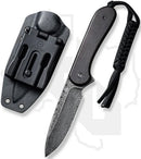 CIVIVI Fixed Blade Elementum C2105-DS1 - Ebony Wood, Damascus