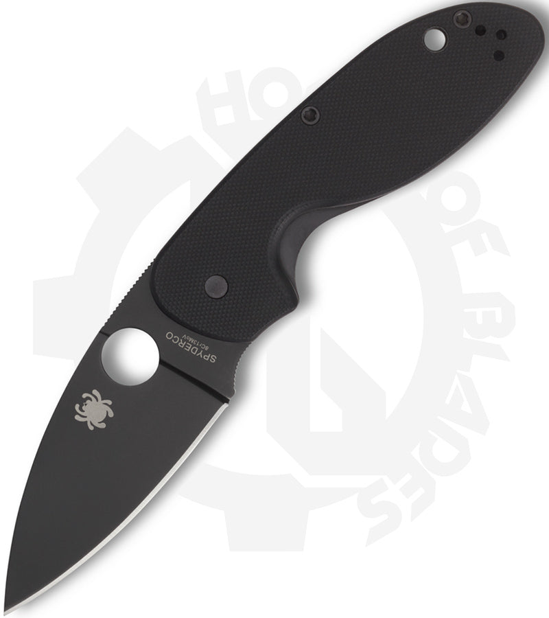Spyderco Efficient C216GPBBK - Black, Black G-10