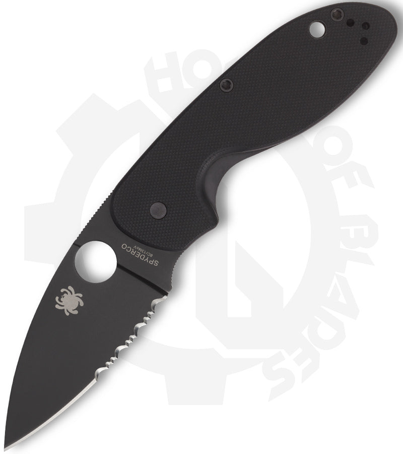 Spyderco Efficient C216GPSBBK - Black, Black G-10