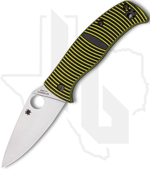 Spyderco Salt Caribbean Leaf C217GP - Yellow/Black G-10