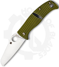 Spyderco Salt Caribbean Sheepsfoot C217GPSF - Yellow/Black G-10