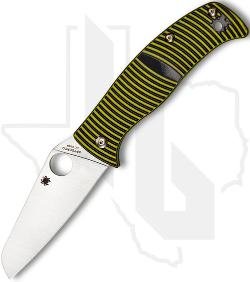 Spyderco Salt Caribbean Sheepsfoot C217GPSF - Yellow/Black G-10