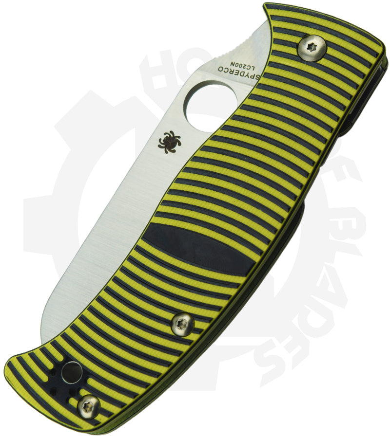 Spyderco Salt Caribbean Sheepsfoot C217GPSF - Yellow/Black G-10