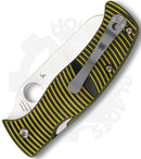 Spyderco Salt Caribbean Sheepsfoot C217GPSF - Yellow/Black G-10