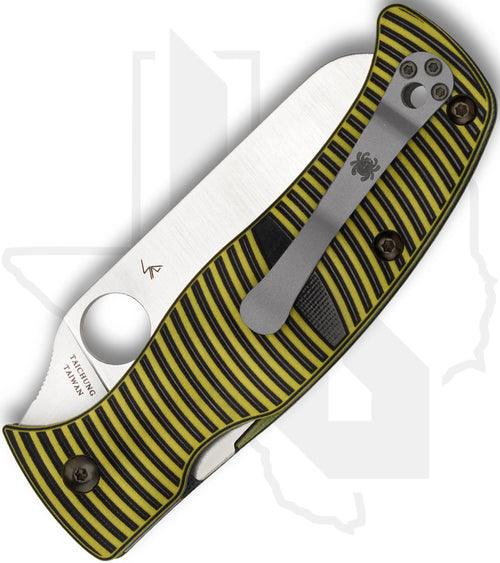 Spyderco Salt Caribbean Sheepsfoot C217GPSF - Yellow/Black G-10