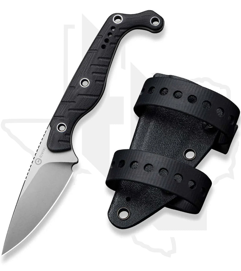 CIVIVI SOKN C22027-1 - Black G-10, Stonewashed