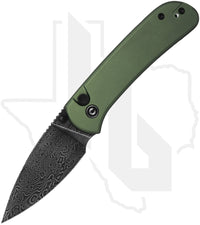 CIVIVI Qubit C22030E-DS1 - Green Aluminum, Damascus