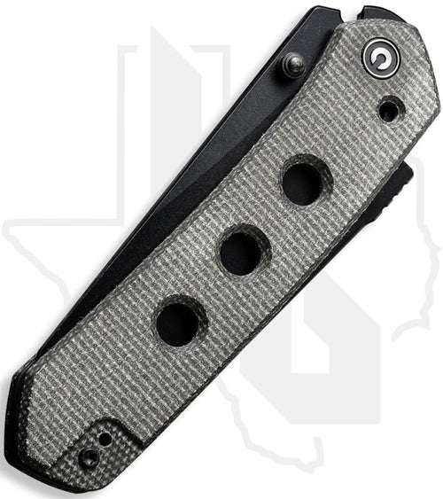 CIVIVI Vision FG C22036-3 - Green Burlap Micarta, Black