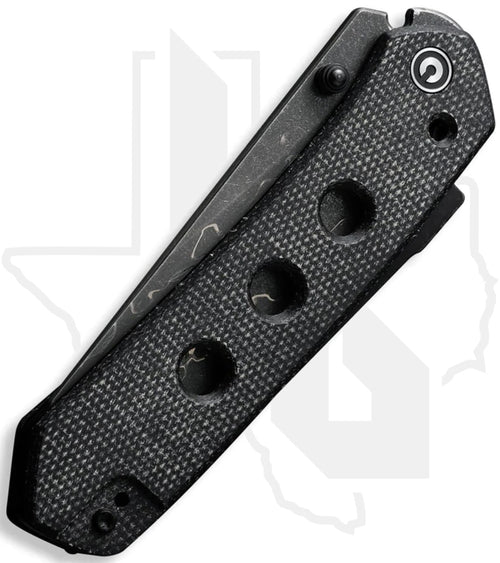CIVIVI Vision FG C22036-DS2 - Black Canvas Micarta, Damascus