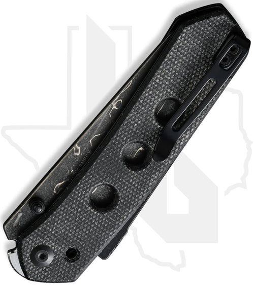 CIVIVI Vision FG C22036-DS2 - Black Canvas Micarta, Damascus