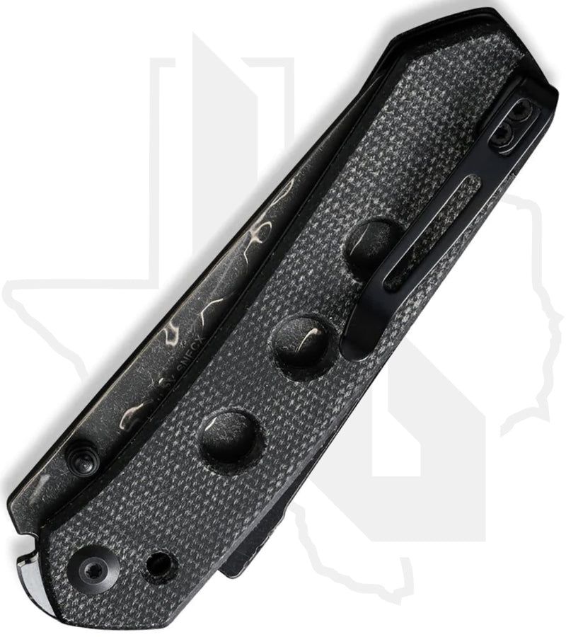 CIVIVI Vision FG C22036-DS2 - Black Canvas Micarta, Damascus
