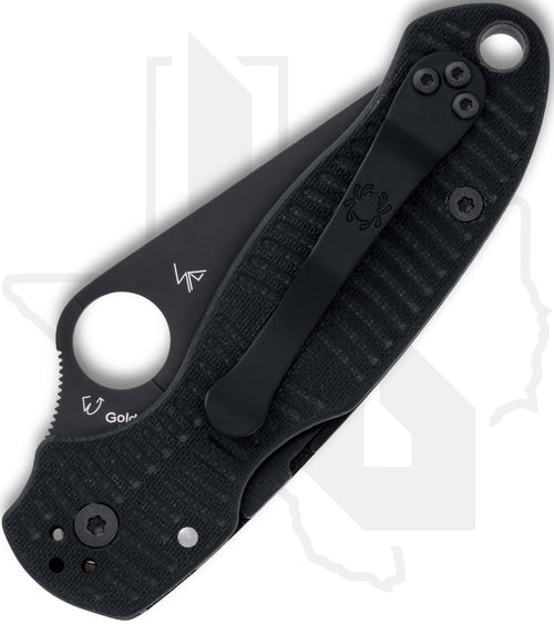 Spyderco Para 3 Salt C223GMCBKP - Black, Black G-10