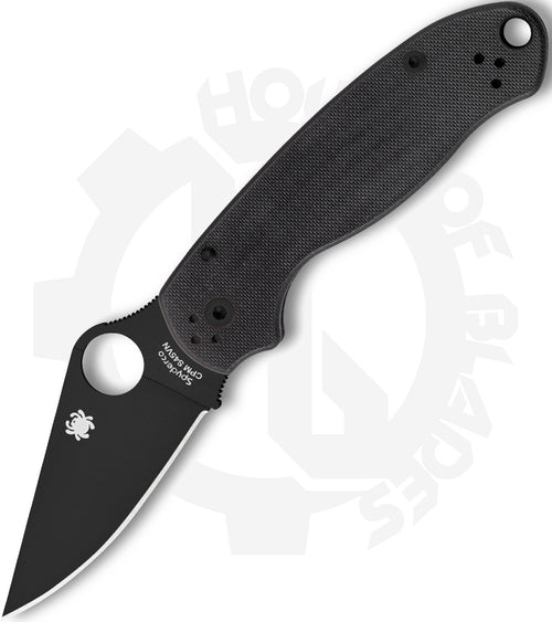 Spyderco Para 3 C223GPBK - Black, Black G-10