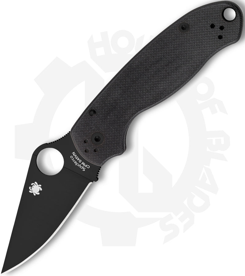 Spyderco Para 3 C223GPBK - Black, Black G-10