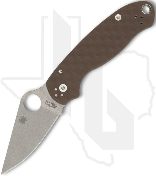 Spyderco Sprint Run Para 3 C223GPBN15V - Brown G-10