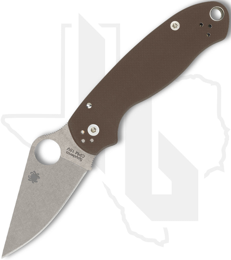 Spyderco Sprint Run Para 3 C223GPBN15V - Brown G-10